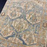 4’2 x 5’3 Classic Vintage Rug Muted Denim Blue & Beige 5732