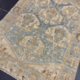 4’2 x 5’3 Classic Vintage Rug Muted Denim Blue & Beige 5732