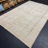 7’ x 10’8 Classic Vintage Oushak Rug Beige, Gray & Brown *Read Description R102