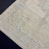 6’9 x 10’2 Classic Vintage Oushak Rug Beige, Gray & Charcoal *Read Description R103