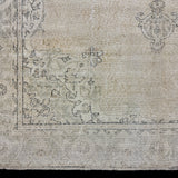 6’9 x 10’2 Classic Vintage Oushak Rug Beige, Gray & Charcoal *Read Description R103
