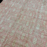 7’3 x 9’10 Classic Vintage Oushak Rug Muted Red & Beige *Read Description R105