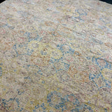 10’3 x 13’10 Silk and Wool Rug Silver, Blue, Chartreuse, Aubergine & Pink K0001