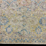 10’3 x 13’10 Silk and Wool Rug Silver, Blue, Chartreuse, Aubergine & Pink K0001