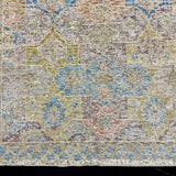 10’3 x 13’10 Silk and Wool Rug Silver, Blue, Chartreuse, Aubergine & Pink K0001