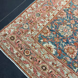 10’2 x 13’1 Rare Antique Malayer Rug Blue, Terra Cotta & Rust 5733