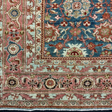 10’2 x 13’1 Rare Antique Malayer Rug Blue, Terra Cotta & Rust 5733