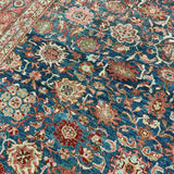 10’2 x 13’1 Rare Antique Malayer Rug Blue, Terra Cotta & Rust 5733