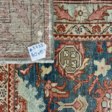 10’2 x 13’1 Rare Antique Malayer Rug Blue, Terra Cotta & Rust 5733