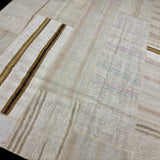 8’10 x 12’2 MCM Vintage Organic Hemp Rug Off White Flatweave Kilim 4322