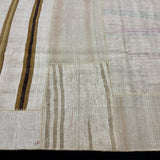 8’10 x 12’2 MCM Vintage Organic Hemp Rug Off White Flatweave Kilim 4322