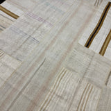 8’10 x 12’2 MCM Vintage Organic Hemp Rug Off White Flatweave Kilim 4322