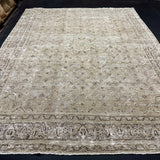 9’6 x 12’4 Classic Vintage Rug Muted Gray-Beige + Sea Blue 5634