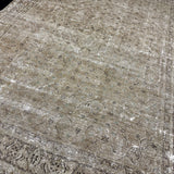 9’6 x 12’4 Classic Vintage Rug Muted Gray-Beige + Sea Blue 5634