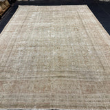 Hold for WB til 12/18*9’6 x 13’10 Classic Vintage Rug Muted Gray-Beige, Terra Cotta + Blue 5581