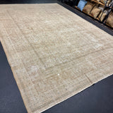 Hold for WB til 12/18*9’6 x 13’10 Classic Vintage Rug Muted Gray-Beige, Terra Cotta + Blue 5581