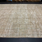 Hold for TI*9’10 x 13’1 Classic Vintage Rug Muted Beige, Turquoise + Sea Green 5461