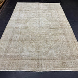 6’2 x 9’2 Classic Vintage Rug Muted Sage-Gray and Brown 5655 Linda's Barn