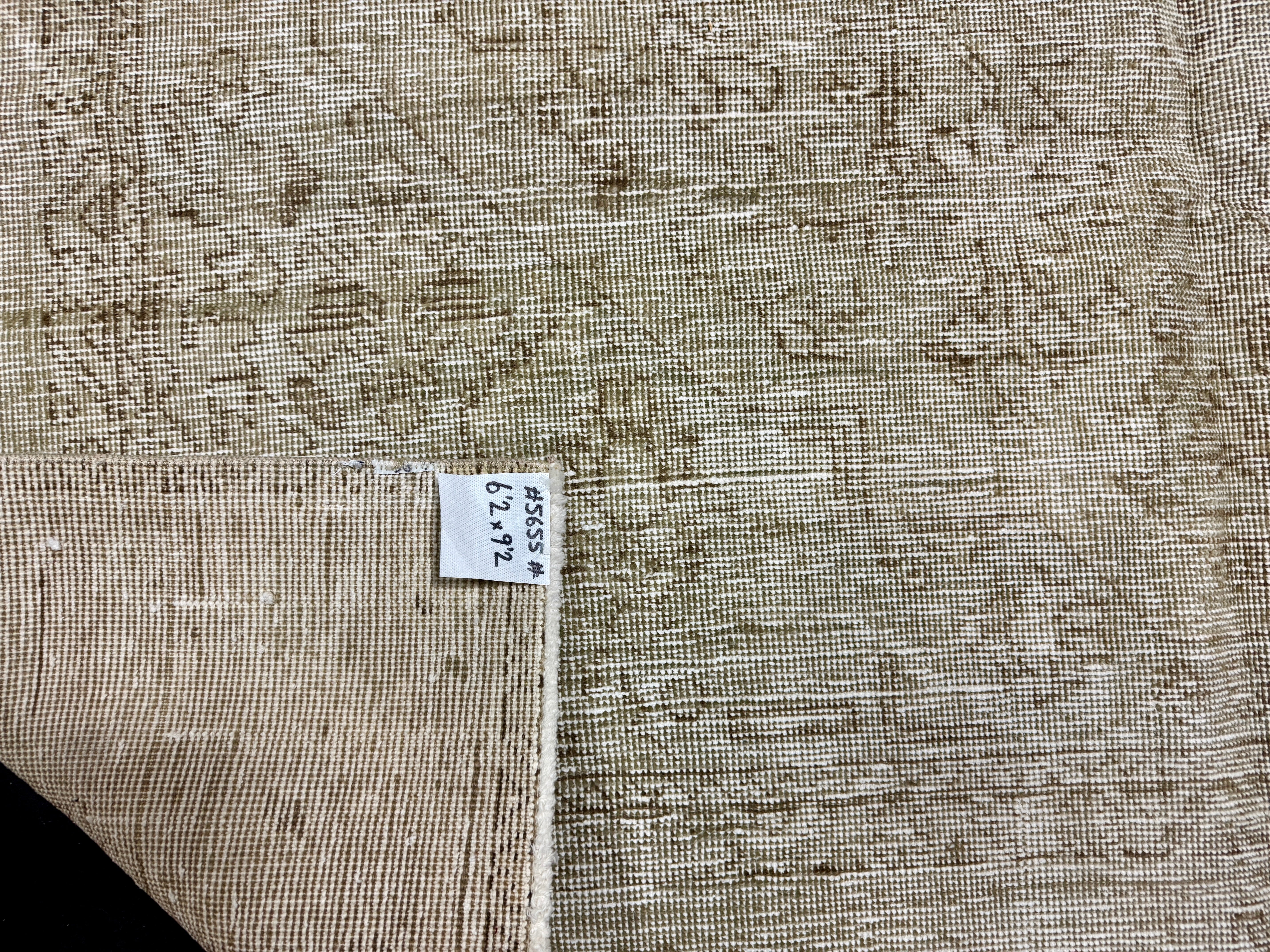 6’2 x 9’2 Classic Vintage Rug Muted Sage-Gray and Brown 5655 Linda's Barn