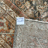 10’4 x 13’7 Classic Antique Rug Muted Black, Rust, Gray & Bone 5734