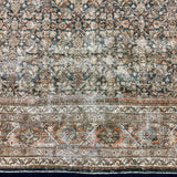 10’4 x 13’7 Classic Antique Rug Muted Black, Rust, Gray & Bone 5734