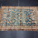 4’ x 6’1 Classic Vintage Rug Denim, Rust, Beige & Brown 5737 Linda's Barn