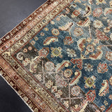 4’ x 6’1 Classic Vintage Rug Denim, Rust, Beige & Brown 5737 Linda's Barn
