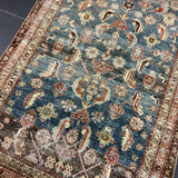 4’ x 6’1 Classic Vintage Rug Denim, Rust, Beige & Brown 5737 Linda's Barn