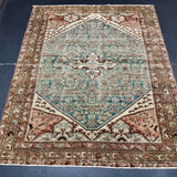 5’3 x 6’7 Classic Antique Rug Denim, Gray, Rust & Brown 5743