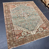 5’3 x 6’7 Classic Antique Rug Denim, Gray, Rust & Brown 5743
