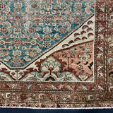 5’3 x 6’7 Classic Antique Rug Denim, Gray, Rust & Brown 5743