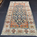 4’3 x 7’4 Classic Vintage Rug Denim, Burnt Orange & Ivory 5745
