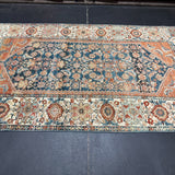4’3 x 7’4 Classic Vintage Rug Denim, Burnt Orange & Ivory 5745