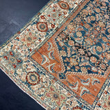 4’3 x 7’4 Classic Vintage Rug Denim, Burnt Orange & Ivory 5745