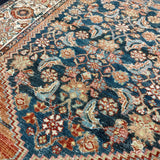 4’3 x 7’4 Classic Vintage Rug Denim, Burnt Orange & Ivory 5745