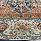 4’3 x 7’4 Classic Vintage Rug Denim, Burnt Orange & Ivory 5745