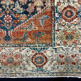 4’3 x 7’4 Classic Vintage Rug Denim, Burnt Orange & Ivory 5745