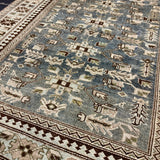 4’2 x 5’3 Classic Antique Rug Muted Midnight Blue, Gray Blue, Green & Brown 5740