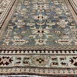 4’2 x 5’3 Classic Antique Rug Muted Midnight Blue, Gray Blue, Green & Brown 5740