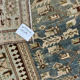4’2 x 5’3 Classic Antique Rug Muted Midnight Blue, Gray Blue, Green & Brown 5740