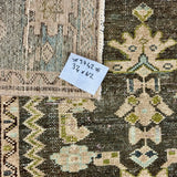 3’4 x 6’2 Classic Vintage Rug Denim Blue, Brown, Mocha & Chartreuse  5742