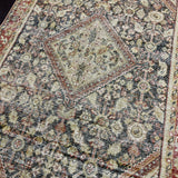 4’2 x 6’6 Classic Vintage Rug Muted Black, Rust, Sage & Bone 5744