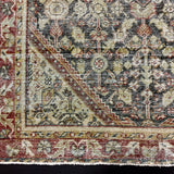 4’2 x 6’6 Classic Vintage Rug Muted Black, Rust, Sage & Bone 5744