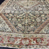 4’2 x 6’5 Classic Vintage Rug Muted Black, Rust, Sage & Bone 5735