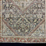 4’2 x 6’5 Classic Vintage Rug Muted Black, Rust, Sage & Bone 5735