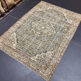 4’6 x 6’2 Classic Antique Rug Muted Blue-Black, Brown, Blue & Beige 5739