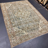 4’6 x 6’2 Classic Antique Rug Muted Blue-Black, Brown, Blue & Beige 5739