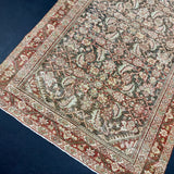 4’3 x 6’4 Classic Vintage Rug Muted Black, Rust, Camel  & Beige 5741