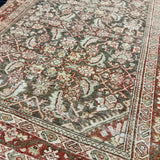 4’3 x 6’4 Classic Vintage Rug Muted Black, Rust, Camel  & Beige 5741