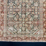 4’3 x 6’4 Classic Vintage Rug Muted Black, Rust, Camel  & Beige 5741